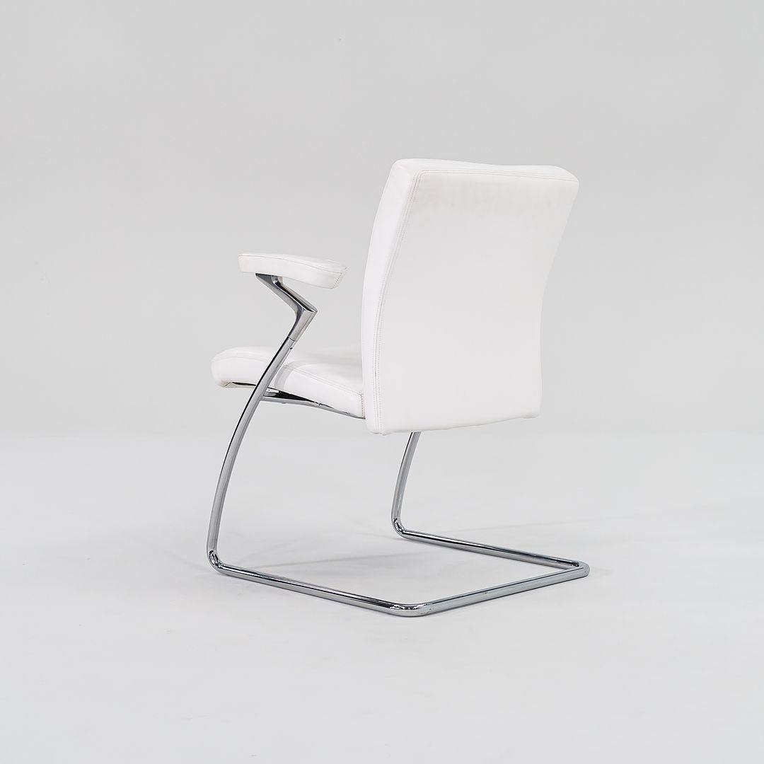 Tedesco 2000 Poltrona da pranzo Walter Knoll Art Collection in acciaio cromato e pelle in vendita