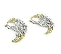 20.00ct Diamond Gold Swan Pin Set