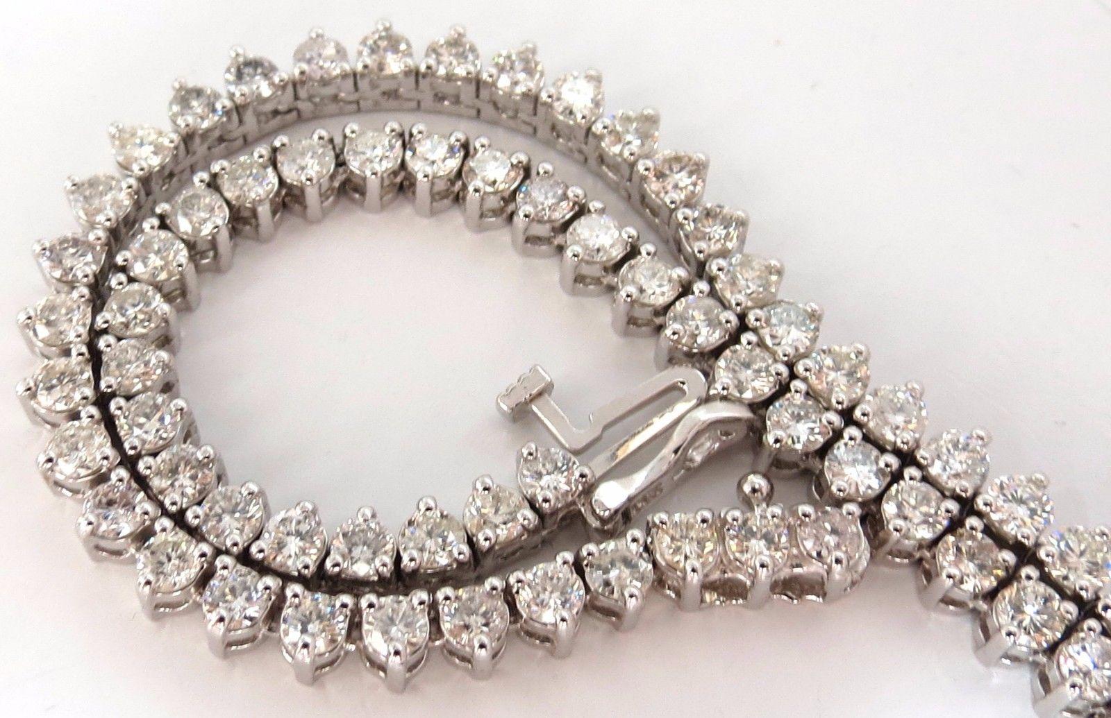 Women's or Men's 20.00ct natural round brilliant diamonds tennis necklace 14kt classic Riviera