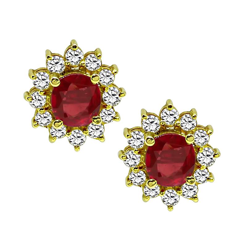 Taglio ovale Bracciale e orecchini con rubino 20,00ct e diamante 2,50ct in vendita