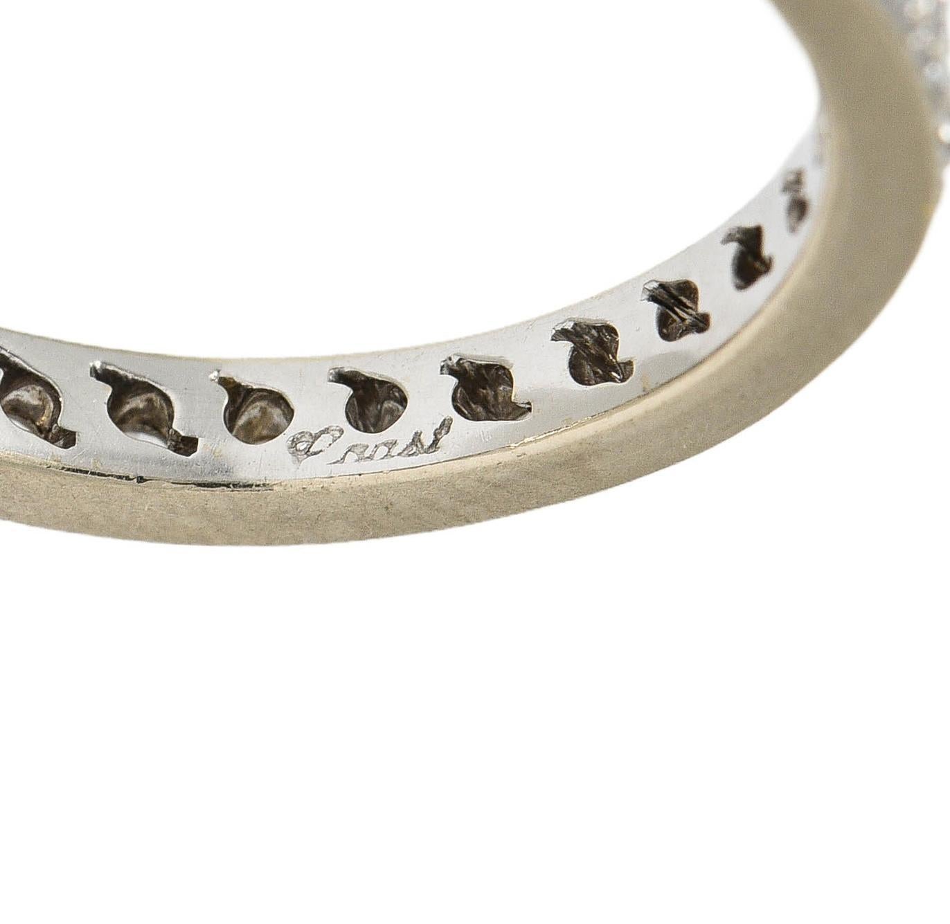 2000's 0.45 CTW Diamond 14 Karat White Gold Eternity Wedding Band Ring For Sale 2