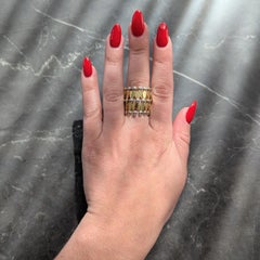 2000's 18 Karat Two-Tone Yellow Gold Expanding Universal Bracelet Ring