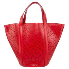 Alaïa - Sac en cuir rouge découpé au laser, années 2000