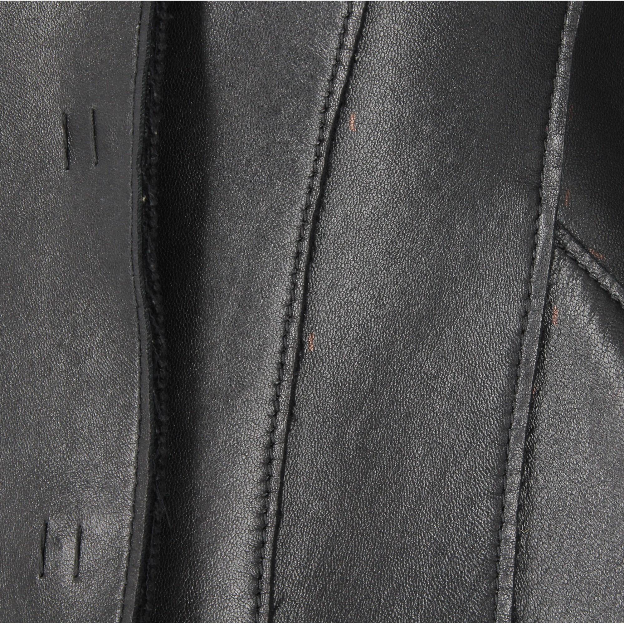 2000s Alberta Ferretti Black Leather Jacket In Good Condition In Lugo (RA), IT