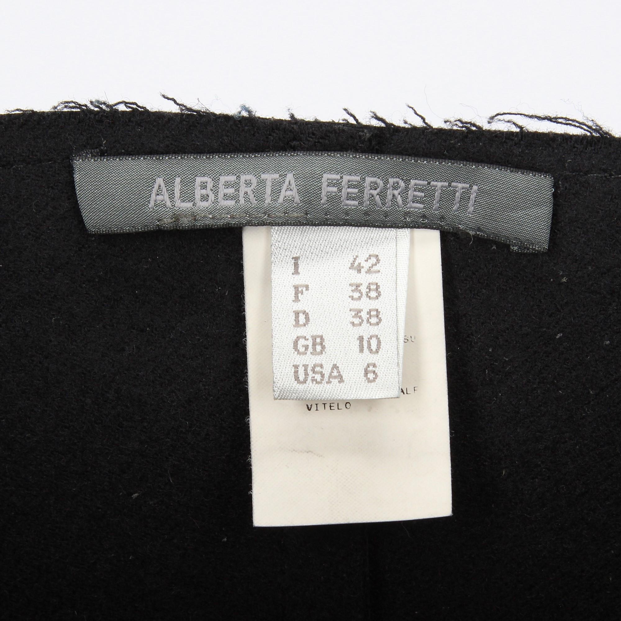 Women's 2000s Alberta Ferretti Black Leather Jacket