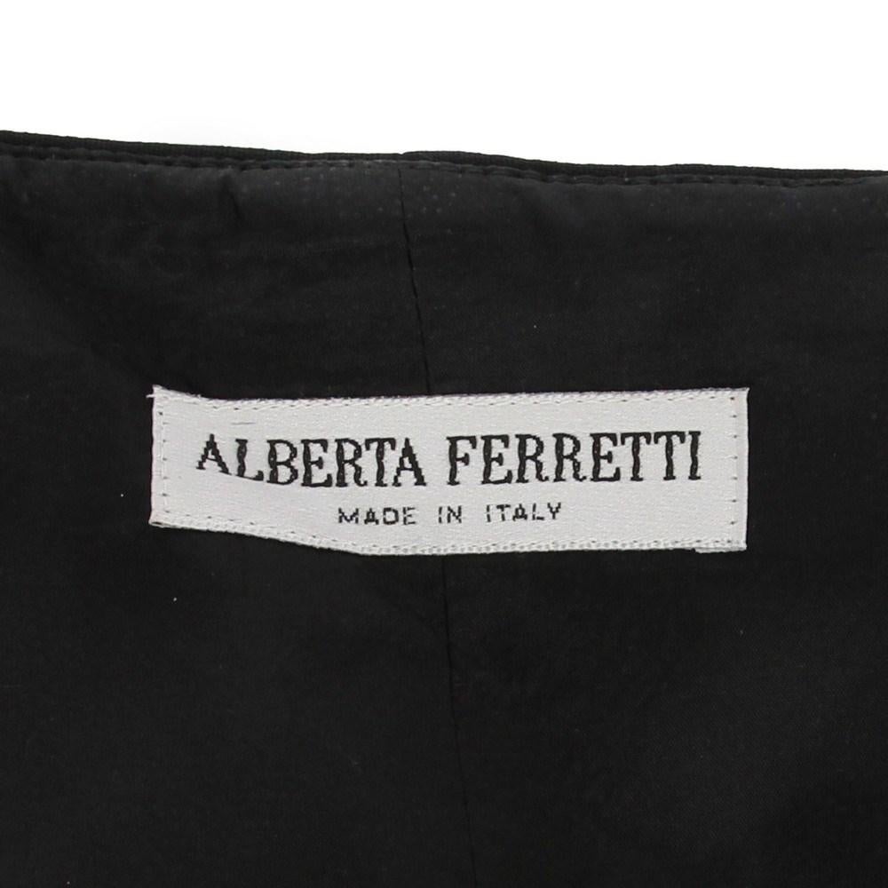 Black 2000s Alberta Ferretti black strapless midi dress