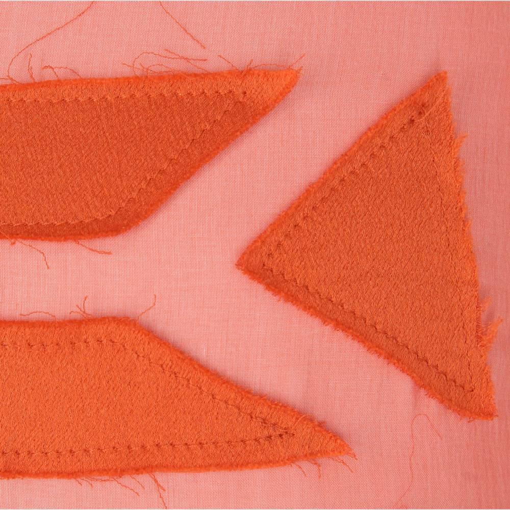 Red 2000s Alberta Ferretti orange silk semi-transparent pleated skirt