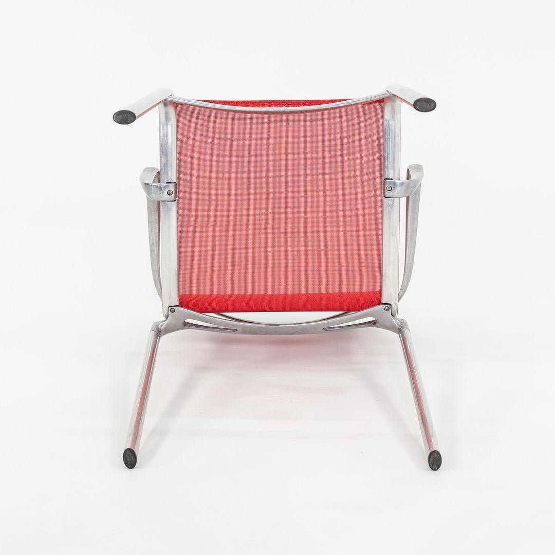 2000s Alberto Meda for Alias Big Frame 44 l 440a Stacking Chairs in Red Mesh For Sale 4