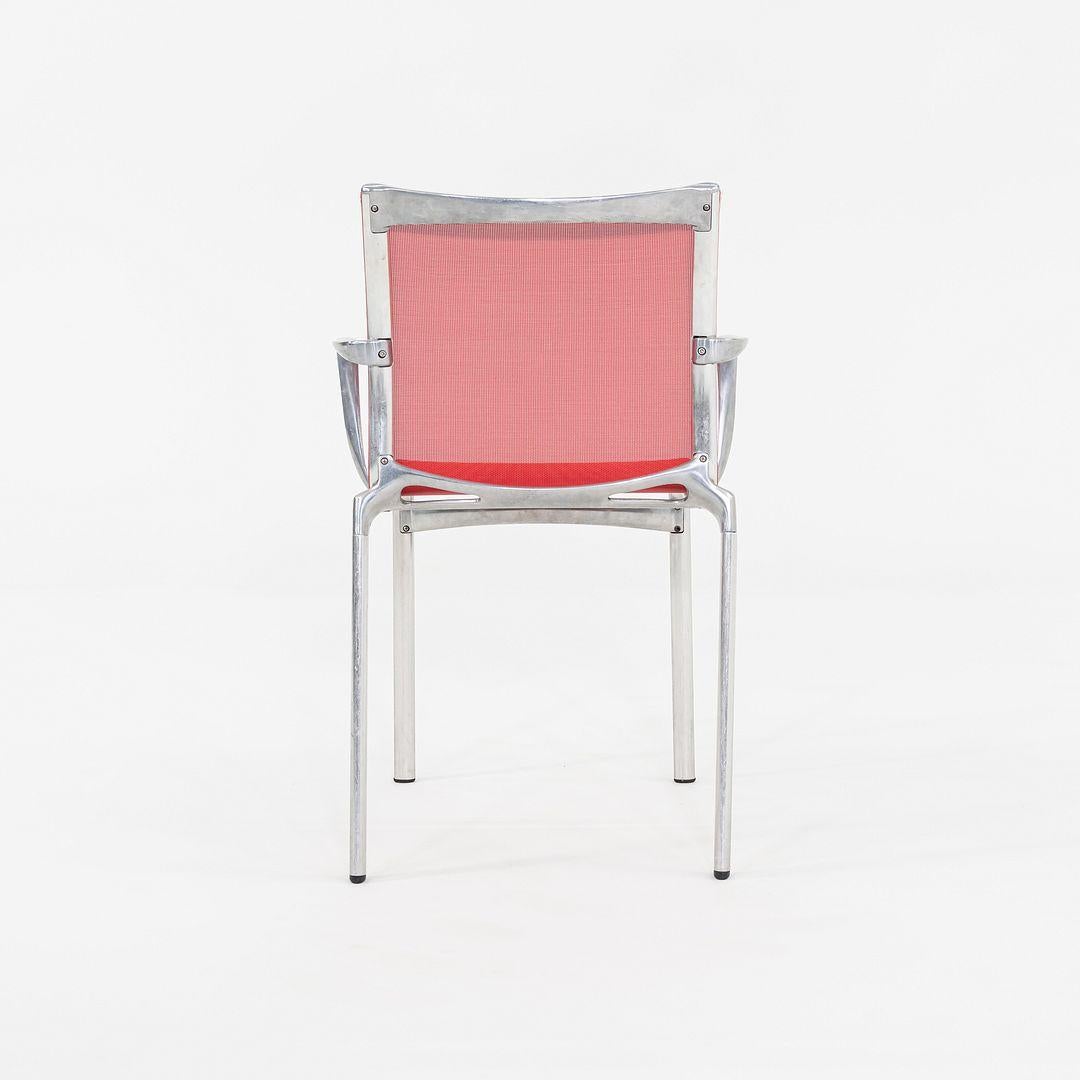 Italian 2000s Alberto Meda for Alias Big Frame 44 l 440a Stacking Chairs in Red Mesh For Sale