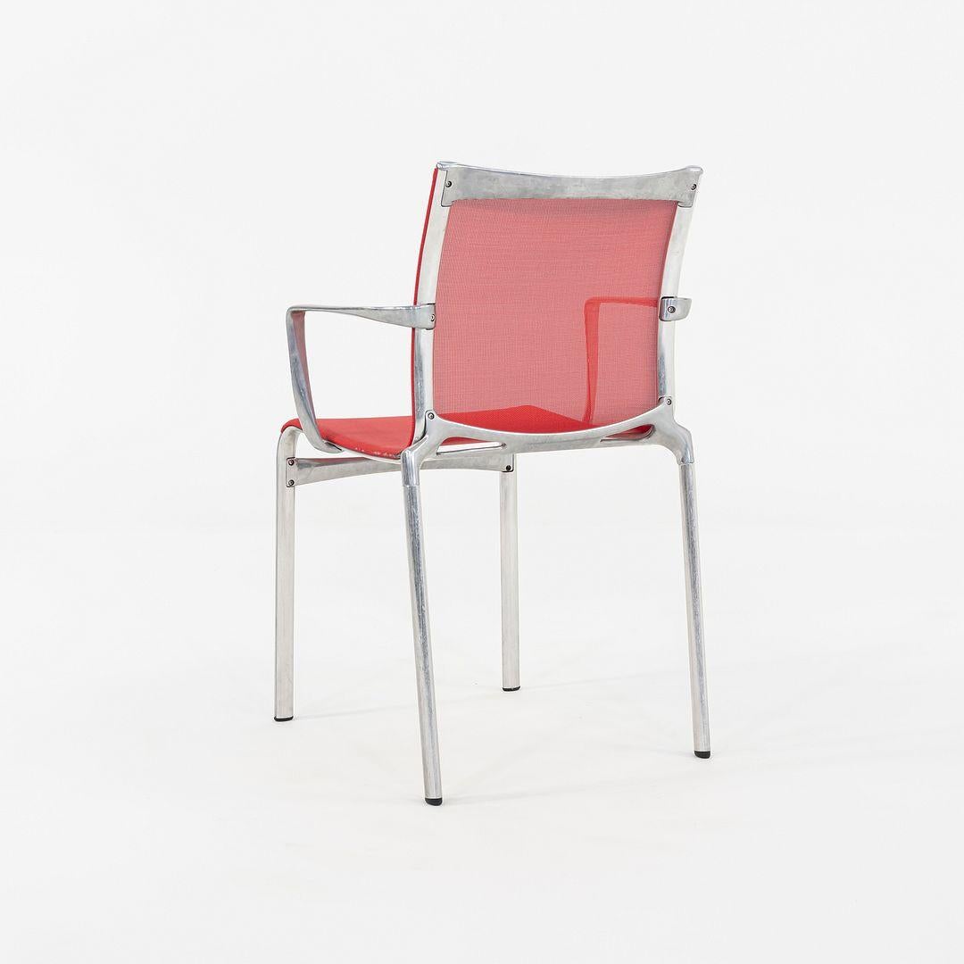 Contemporary 2000s Alberto Meda for Alias Big Frame 44 l 440a Stacking Chairs in Red Mesh For Sale