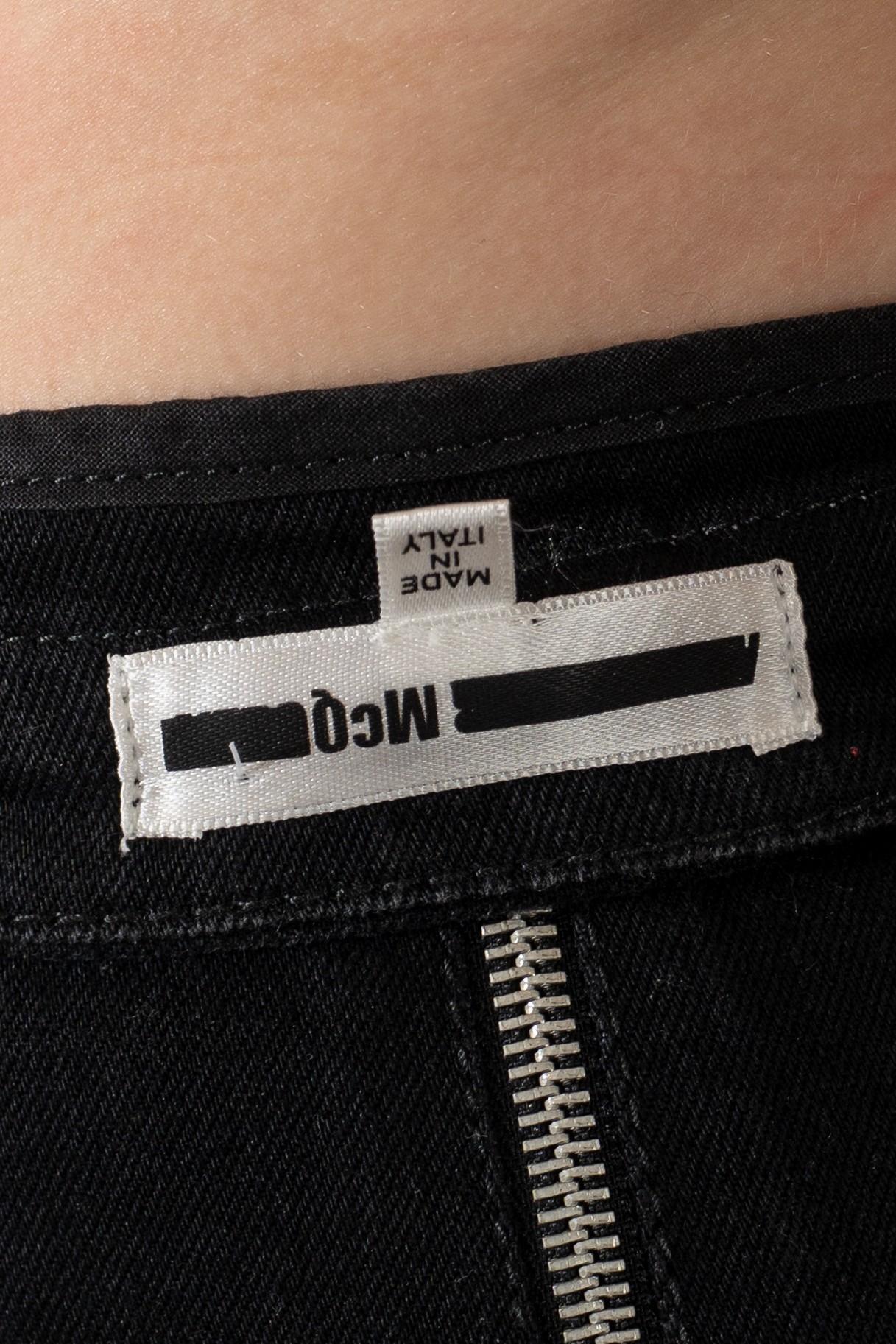 2000S Alexander Mcqueen  Black Cotton Denim Punk Zipper Skirt For Sale 6