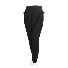 2000's ALEXANDER MCQUEEN black pants with side ruffles