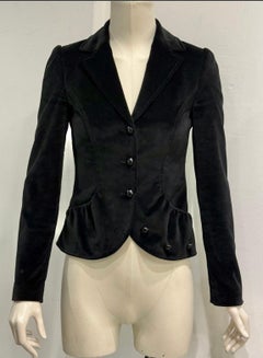 2000s Alexander McQueen peplum waist velvet jacket Regular
