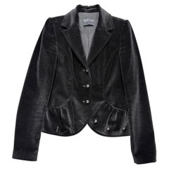 2000s Alexander McQueen peplum waist velvet jacket Regular