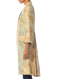 2000S ALEXANDER MCQUEEN Silk Brocade Frock Coat Jacket From The Shipwreck Colle