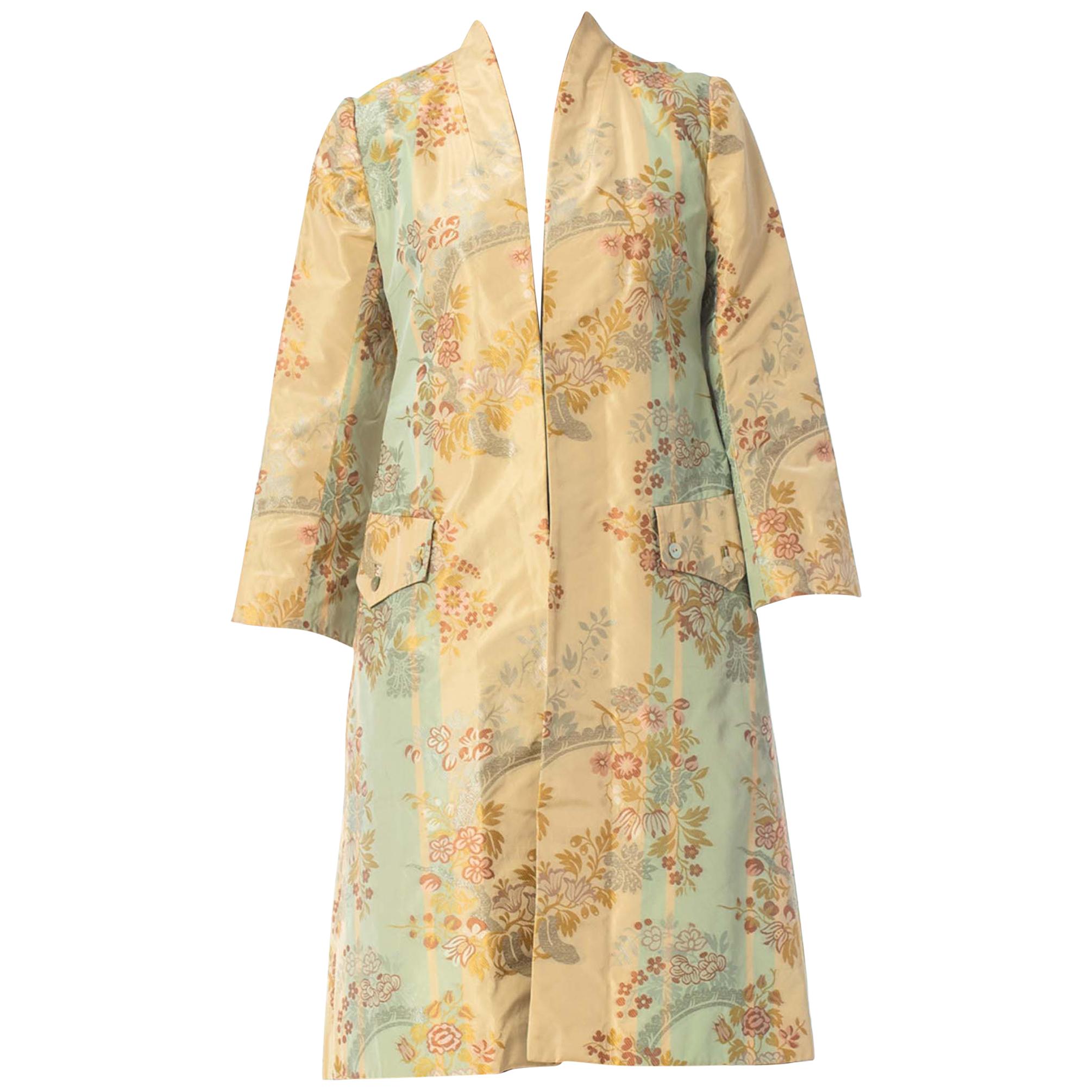 2000S ALEXANDER MCQUEEN Silk Brocade Frock Coat Jacket From The Shipwreck Colle For Sale