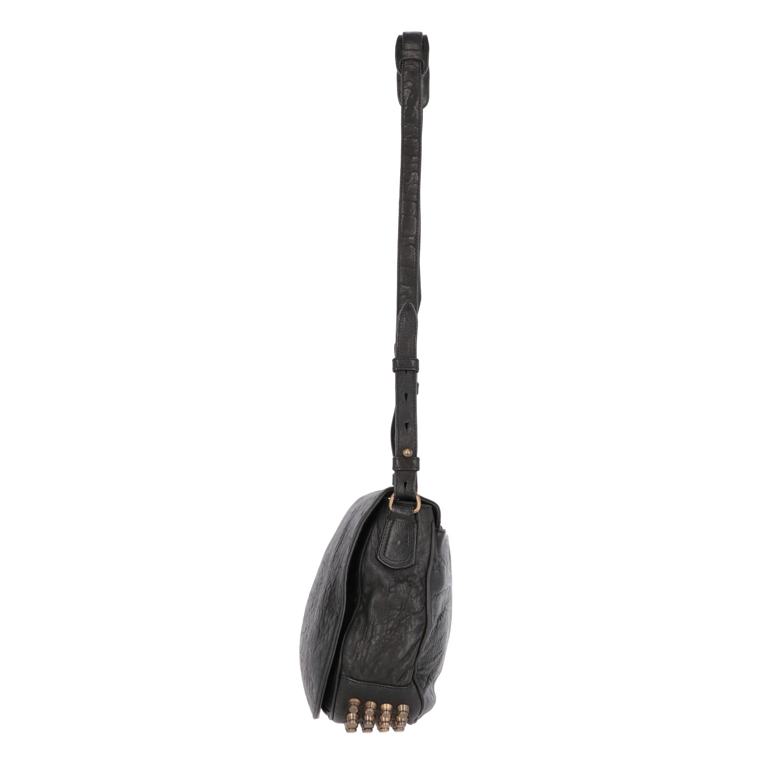 Black 2000s Alexander Wang Leather Shoulder Bag
