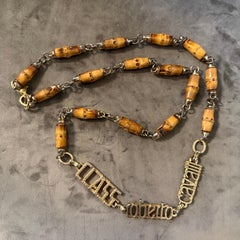 2000s Amazing Brass and Bamboo Chain by Class Roberto Cavalli