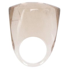 2000s A.N.G.E.L.O. Vintage Cult Beige-tone Transparent Dome Ring