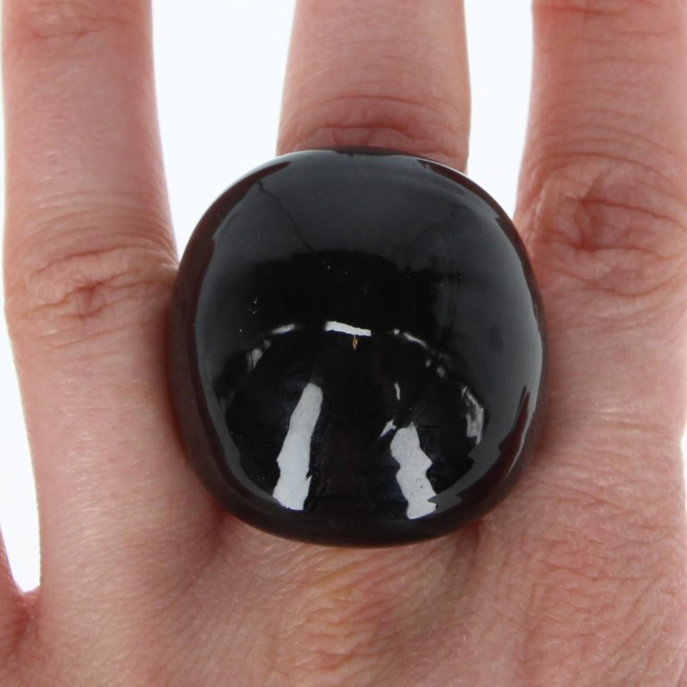 black glass rings