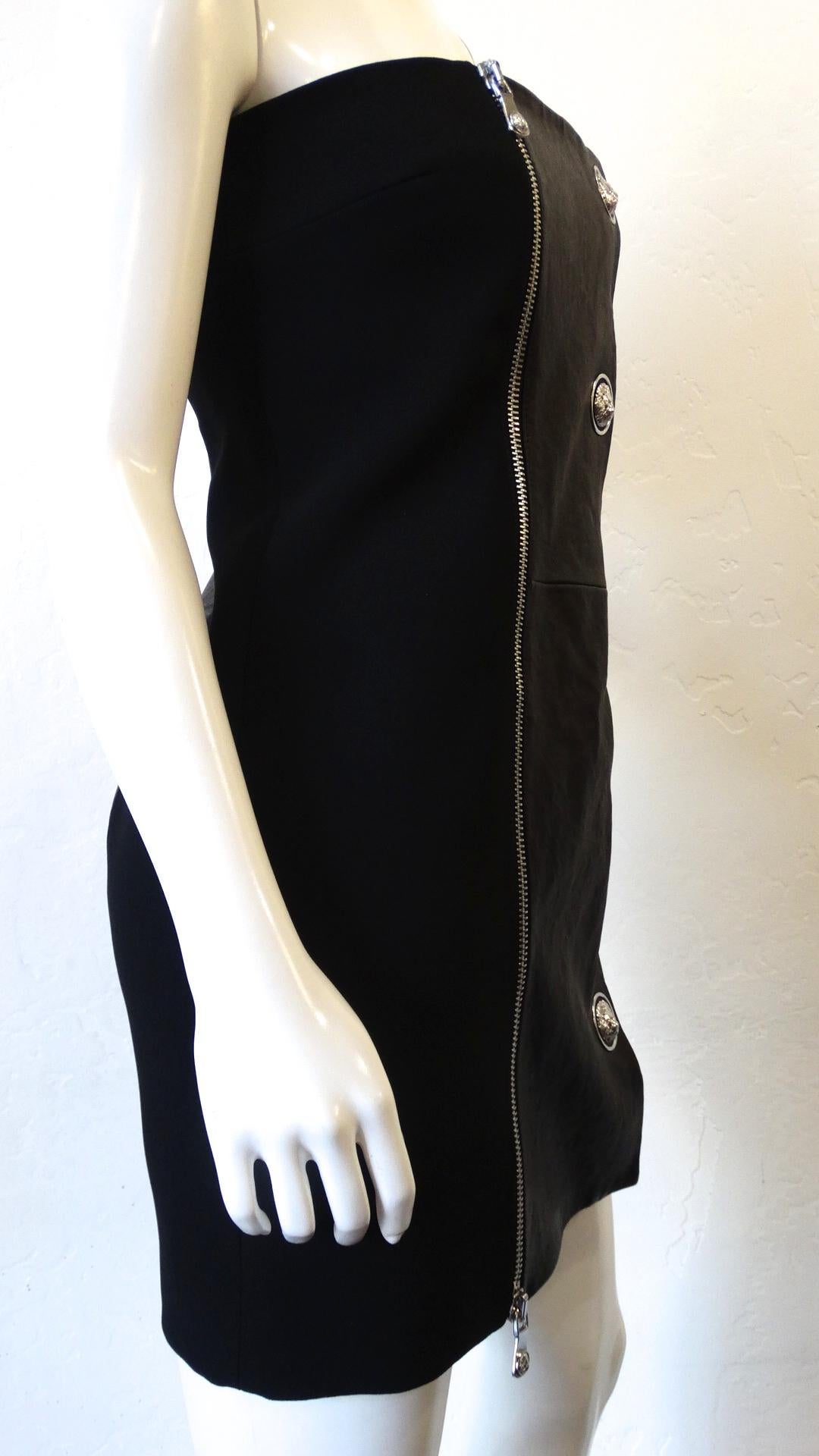 2000s Anthony Vaccarello for Versus Versace Strapless Dress In Excellent Condition For Sale In Scottsdale, AZ