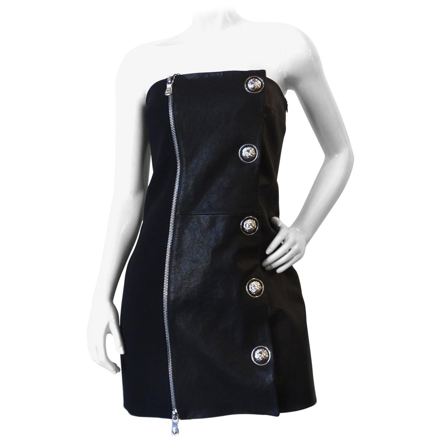 2000s Anthony Vaccarello for Versus Versace Strapless Dress For Sale