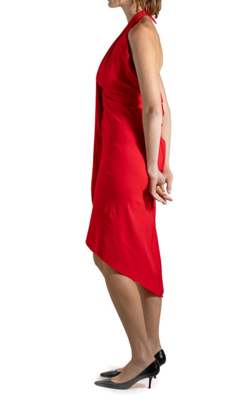 Women's 2000S A.POC ISSEY MIYAKE Red Cotton & Nylon Dress For Sale