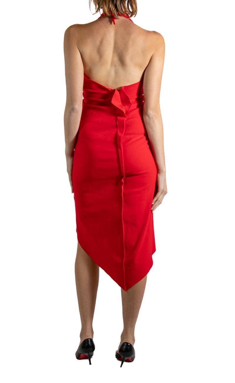 2000S A.POC ISSEY MIYAKE Red Cotton & Nylon Dress For Sale 2