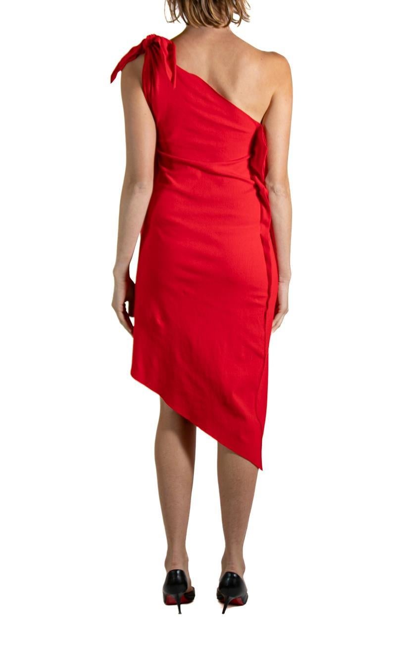 2000S A.POC ISSEY MIYAKE Red Cotton & Nylon Dress For Sale 5