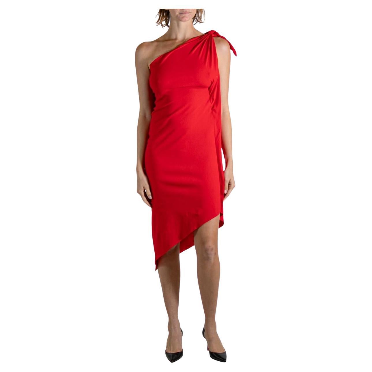 2000S A.POC ISSEY MIYAKE Red Cotton & Nylon Dress For Sale