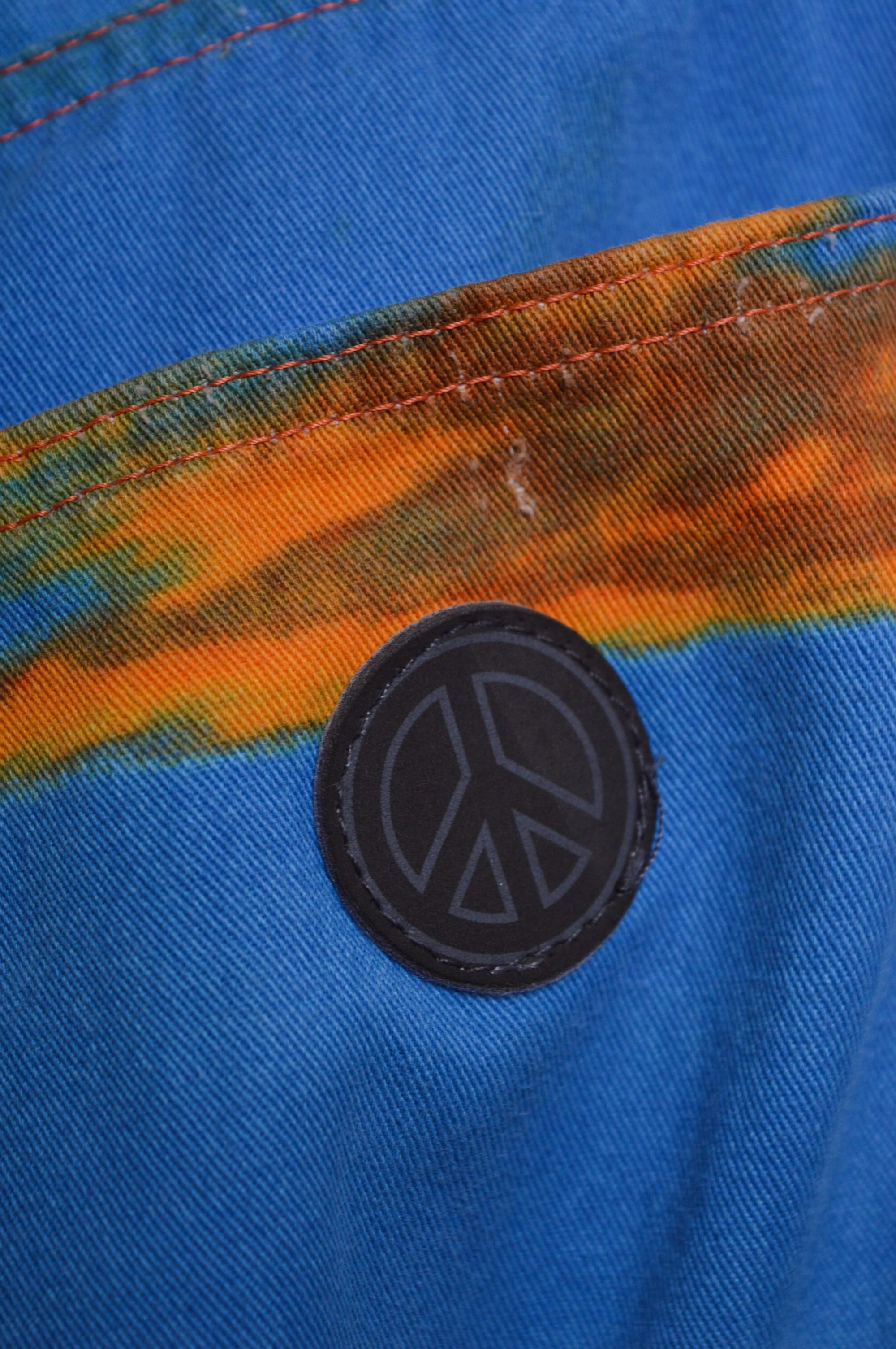 2000's Archival Moschino Sunset Pattern Colourful Pattern Ibiza Jeans - Pants In Good Condition For Sale In Sheffield, GB