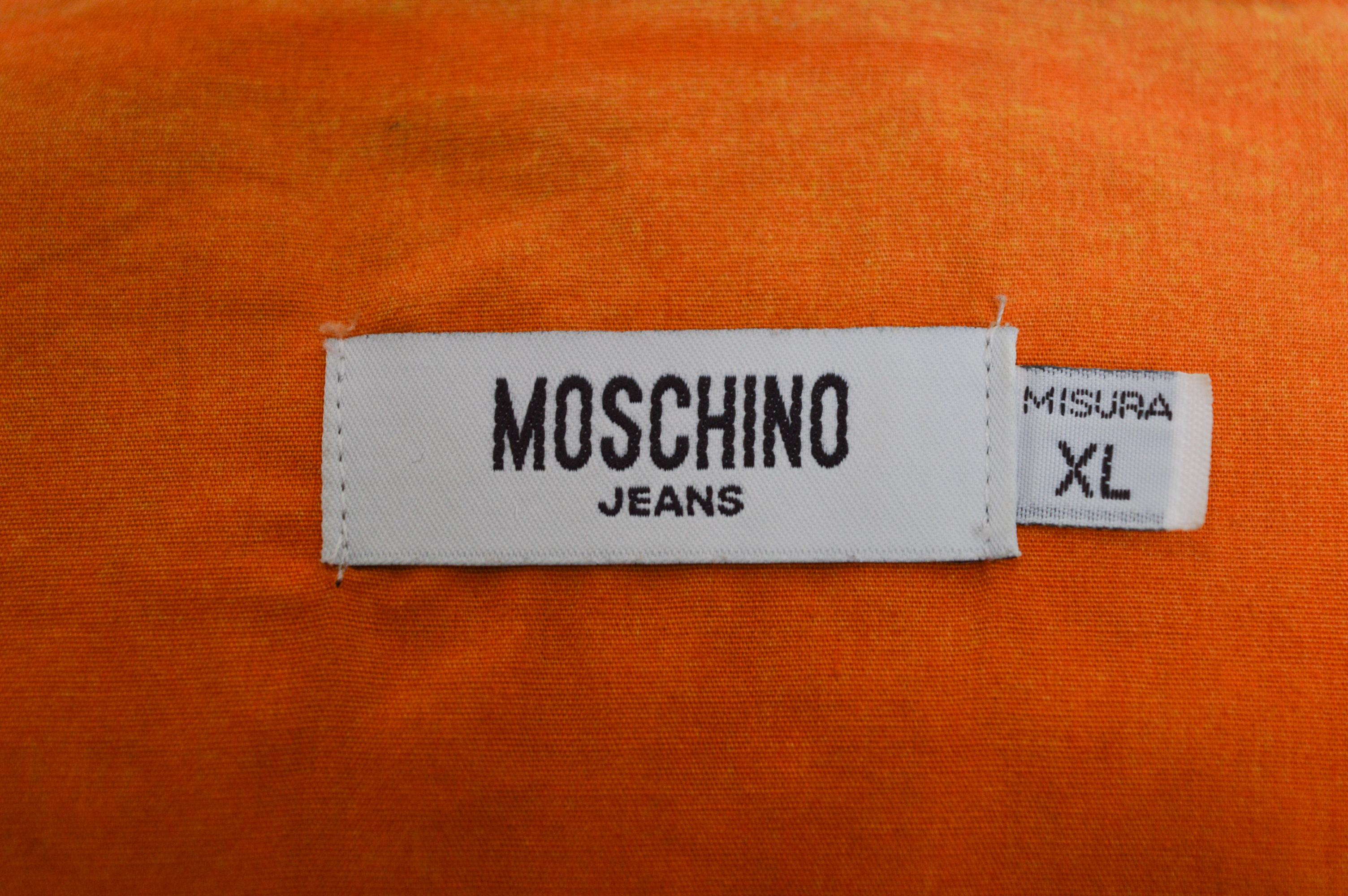 2000's Archival MOSCHINO Sunset Print Colourful Summer Ibiza Pattern Shirt For Sale 7