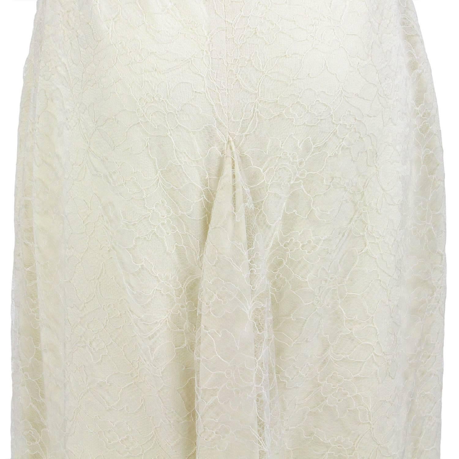 2000s Armani Ivory Silk Vintage Wedding Dress 4