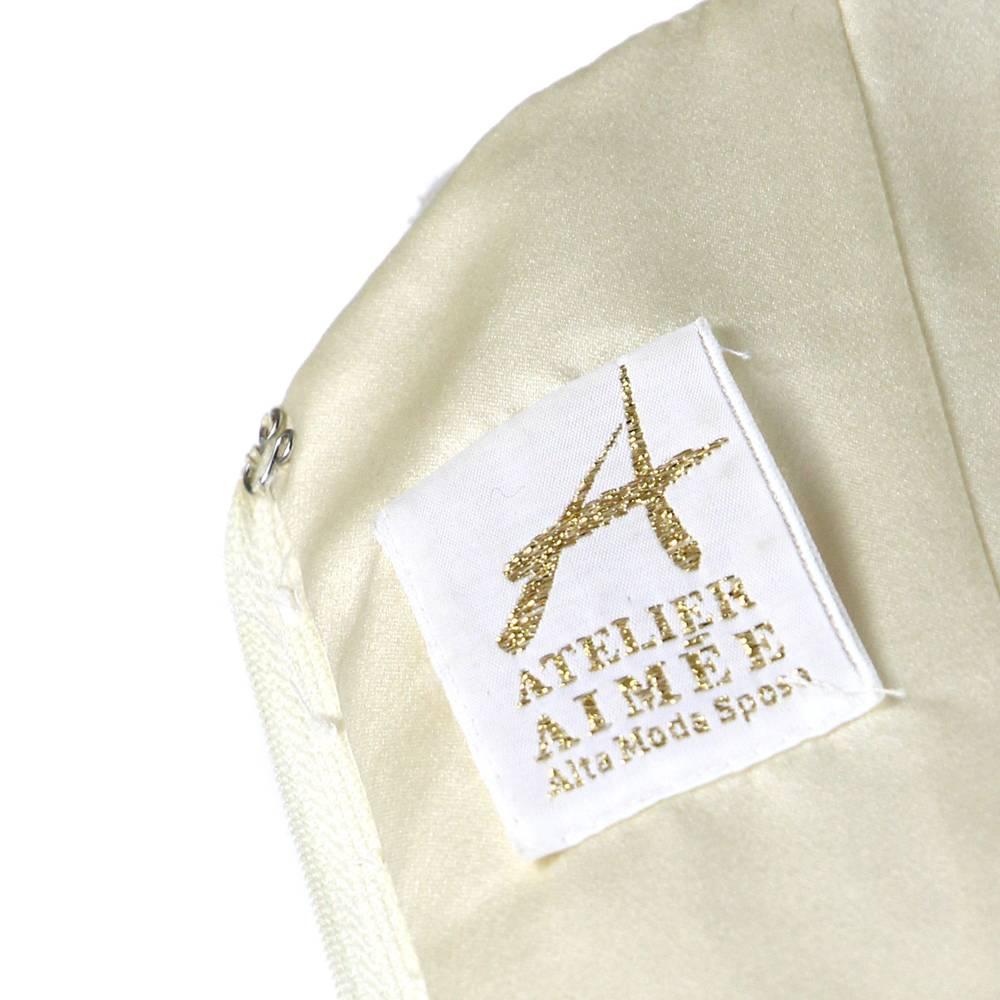 2000s Atelier Aimée Ivory White Vintage Two-piece Wedding Dress 7