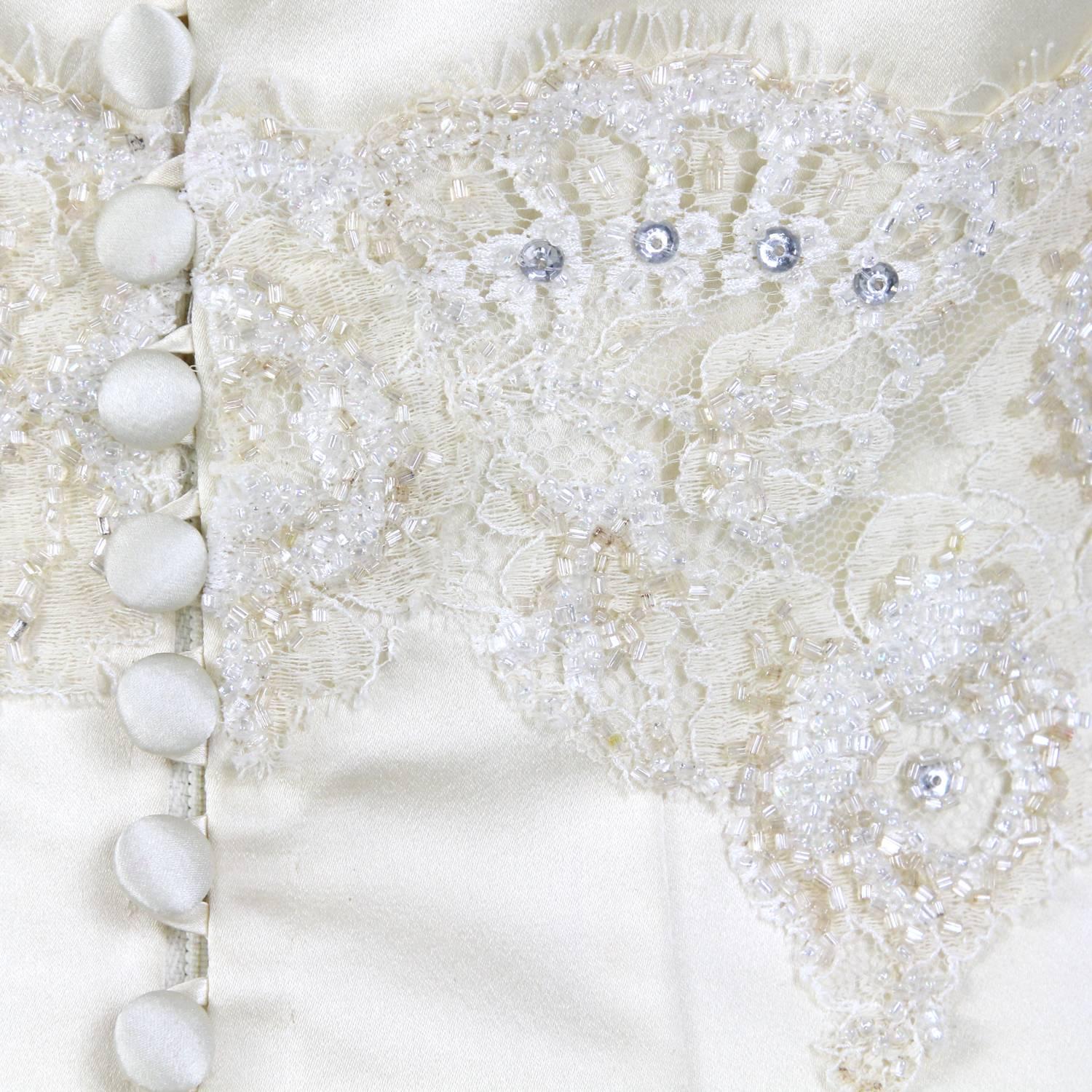 Atelier Aimée anni 2000, abito da sposa vintage a due pezzi bianco avorio In condizioni Nuovo a Lugo (RA), IT