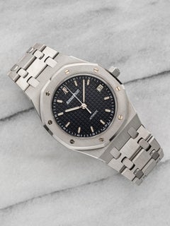 2000er Audemars Piguet Royal Oak 14790ST Edelstahl Schwarzes Zifferblatt Automatik 36m
