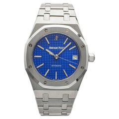 2000s Audemars Piguet Royal Oak 14790ST Steel Blue Tapisserie Dial Auto 36mm