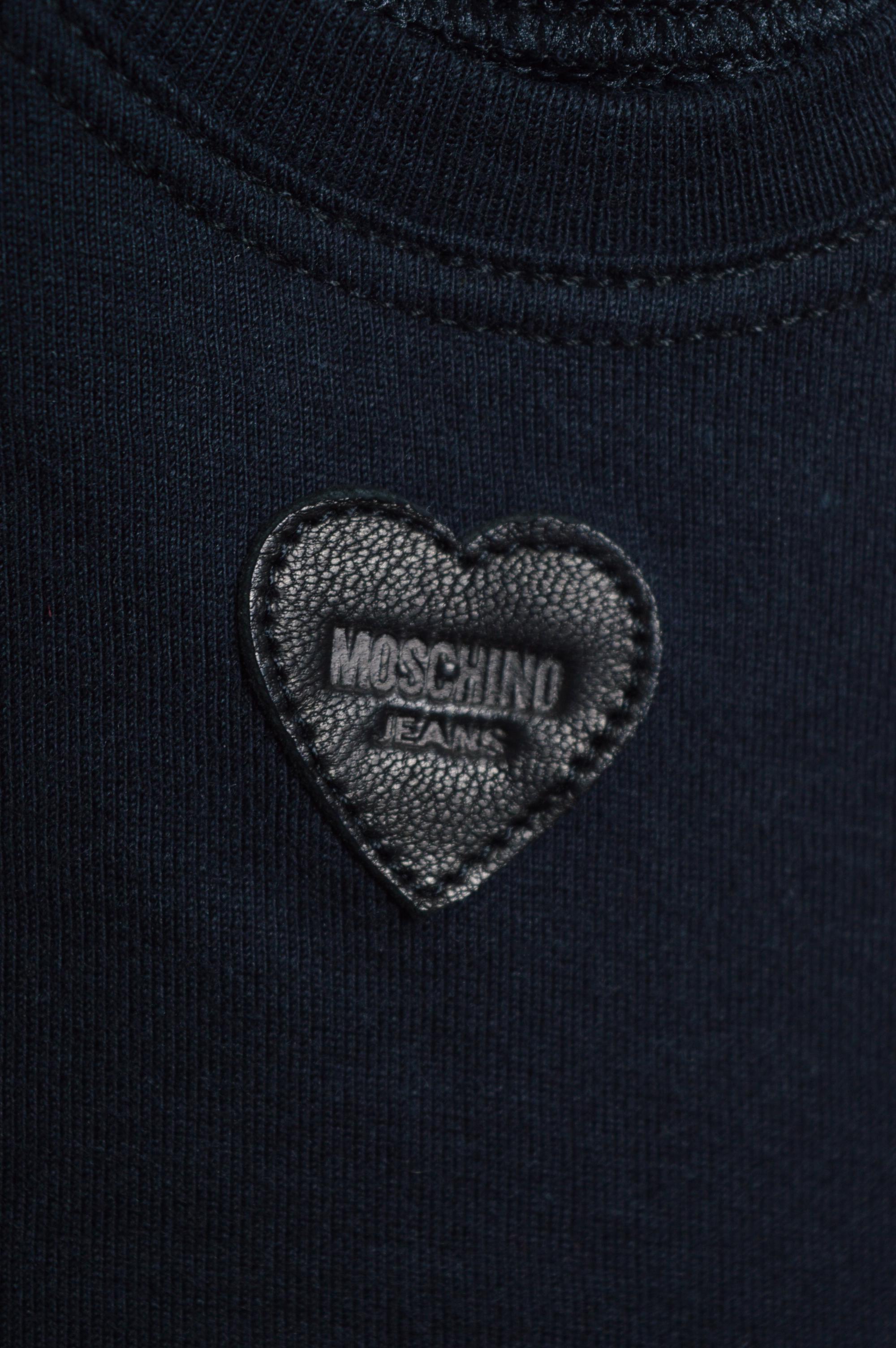 2000s Avant Guard Moschino Schwarzes langärmeliges Maxikleid mit Kleidungsapplikationen im Angebot 8