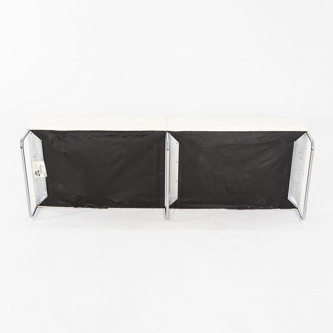 Banc Balance des années 2000 par Jeffrey Bernett pour Bernhardt Design en cuir blanc 63