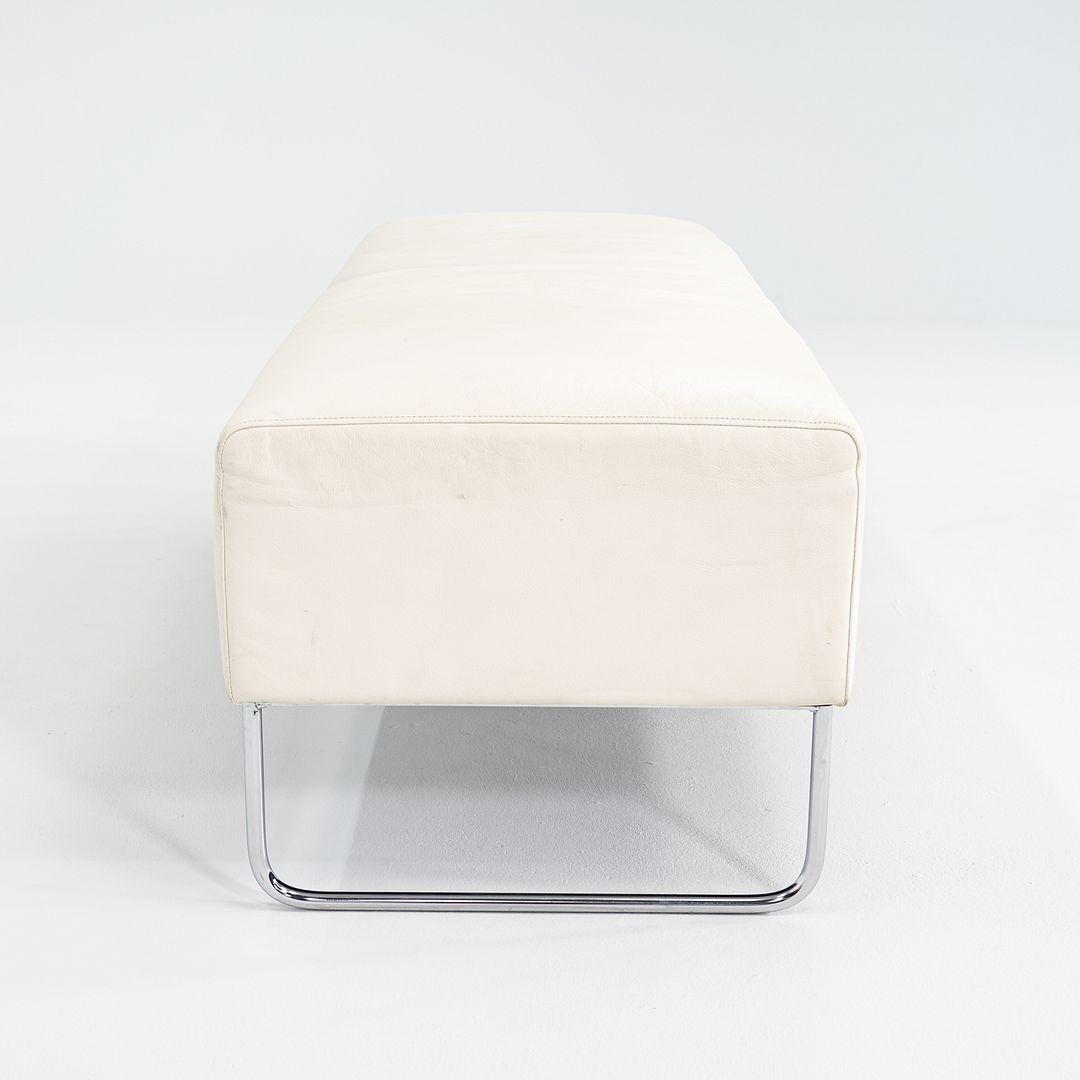 Banc Balance des années 2000 par Jeffrey Bernett pour Bernhardt Design en cuir blanc 63
