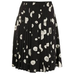 2000s Balenciaga Abstract Print Black Skirt