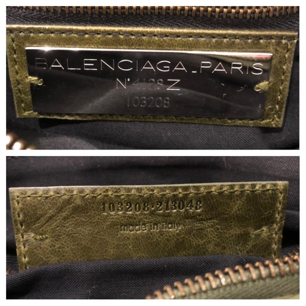 2000s BALENCIAGA Khaki Distressed Lambskin Leather First Bag 3
