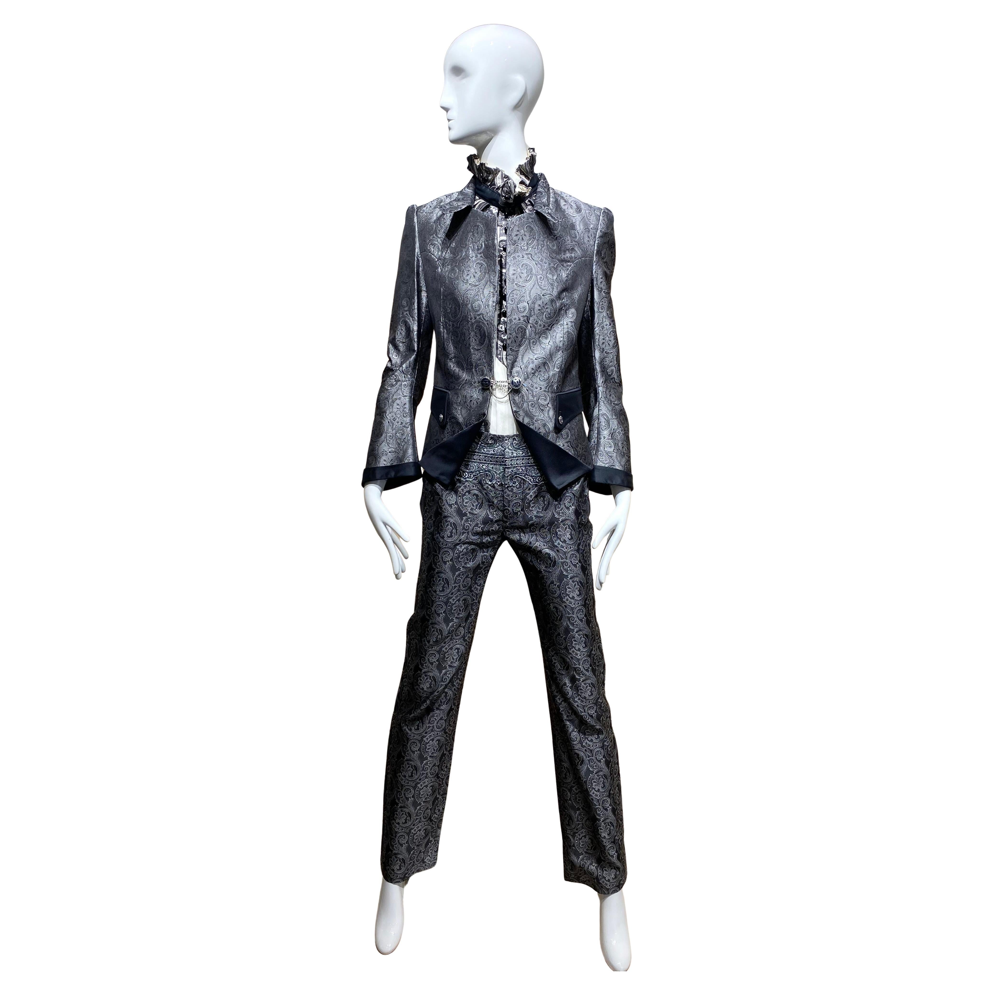 2000s Balenciaga Paisley Print  Three piece Suit by Nicolas Ghesquière For Sale
