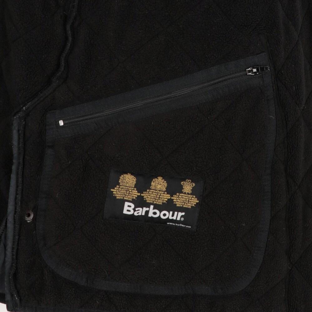 2000s Barbour black quilted jacket For Sale 3