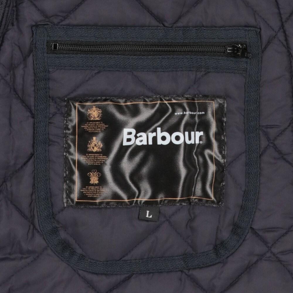 Black 2000s Barbour blue customized quilted jacket For Sale