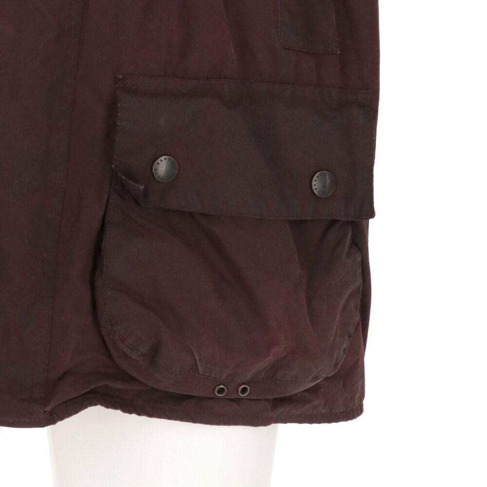 Women's or Men's 2000s Barbour brown wax coated cotton jacket