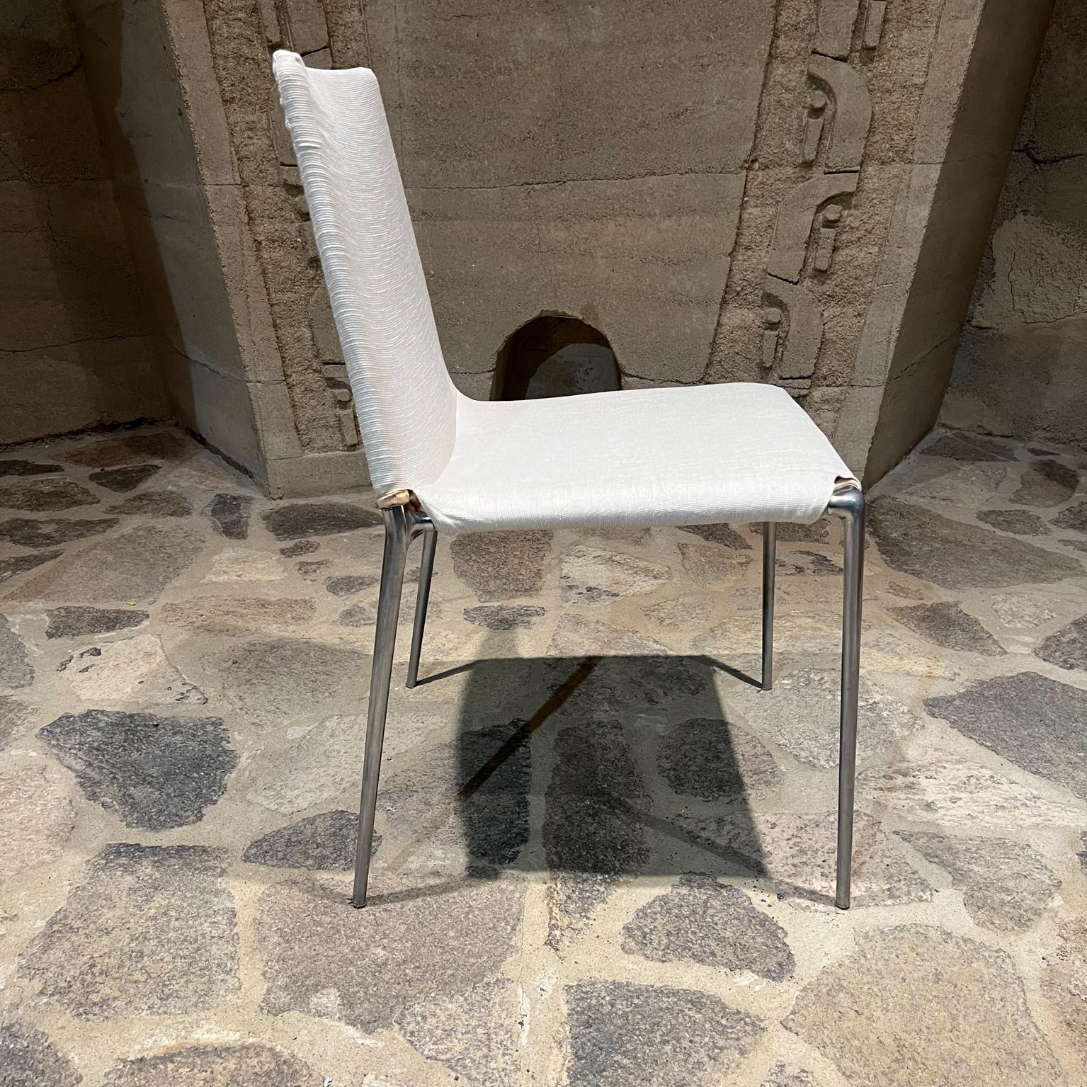 2000s B&B Italia Roberto Barbieri Modern ALMA Six White Stackable Chairs For Sale 2