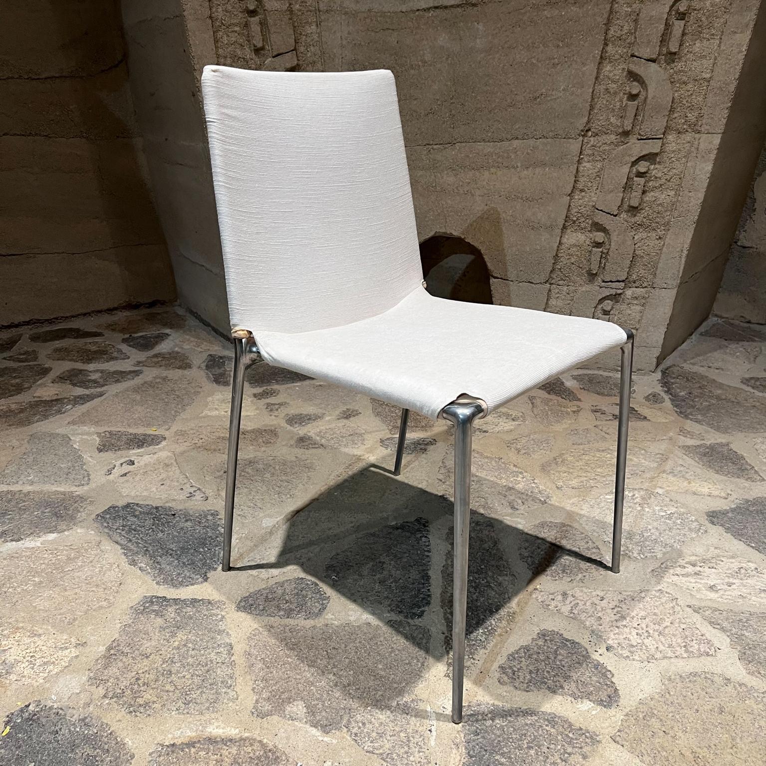 2000s B&B Italia Roberto Barbieri Modern ALMA Six White Stackable Chairs For Sale 3
