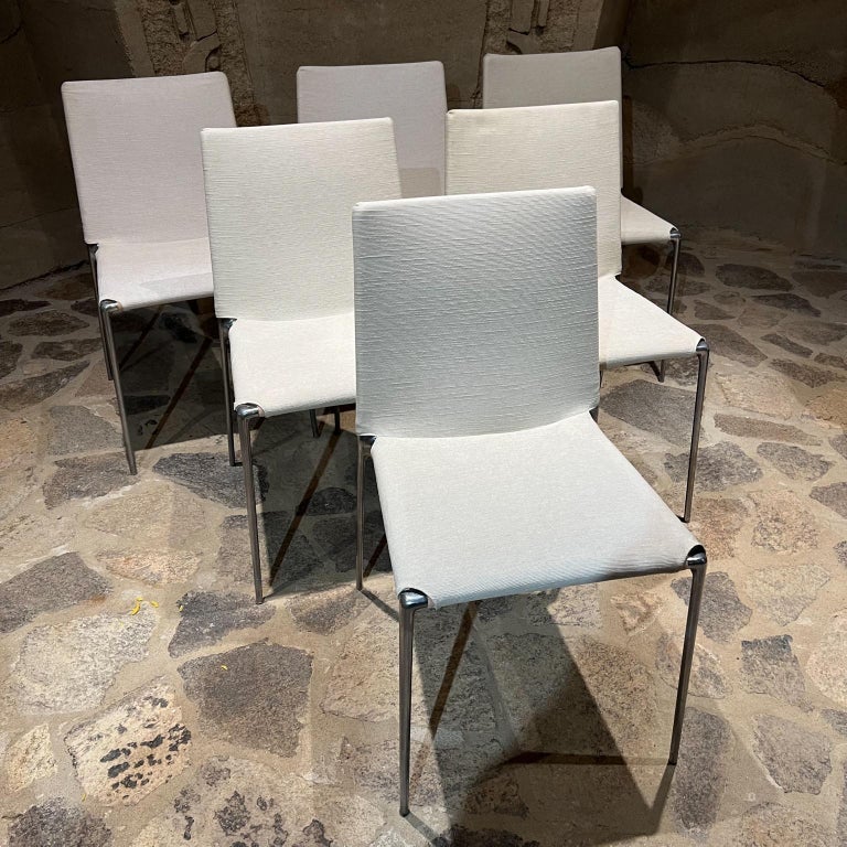 2000s B&B Italia Roberto Barbieri Alma Six Chairs Stackable 