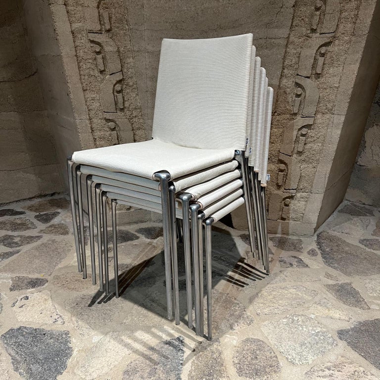 2000s B&B Italia Roberto Barbieri Alma Six Chairs Stackable 